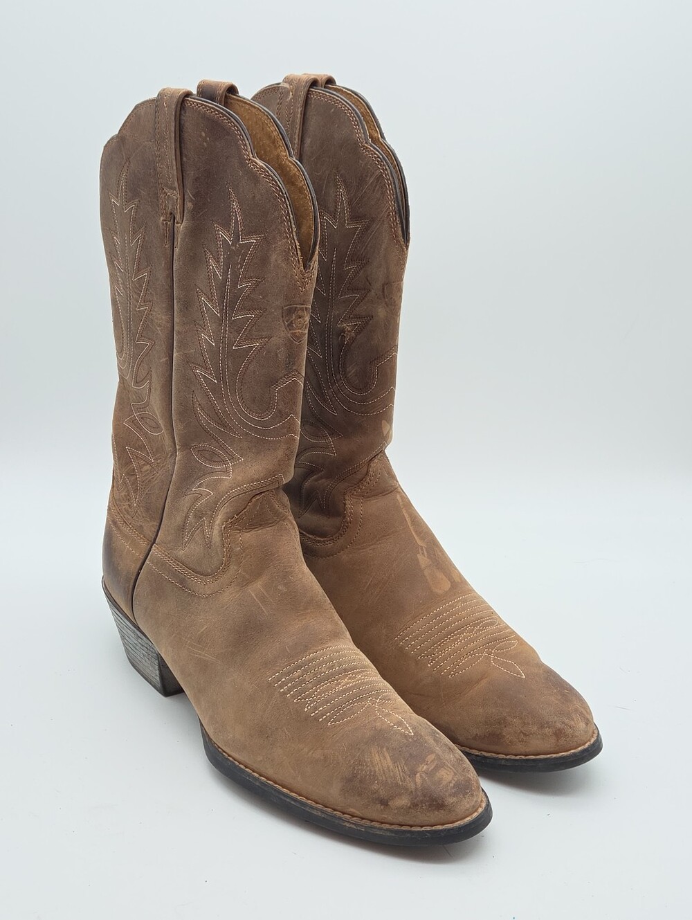Ariat Brown Heritage R Toe Western Leather Boots Size Women's 9.5